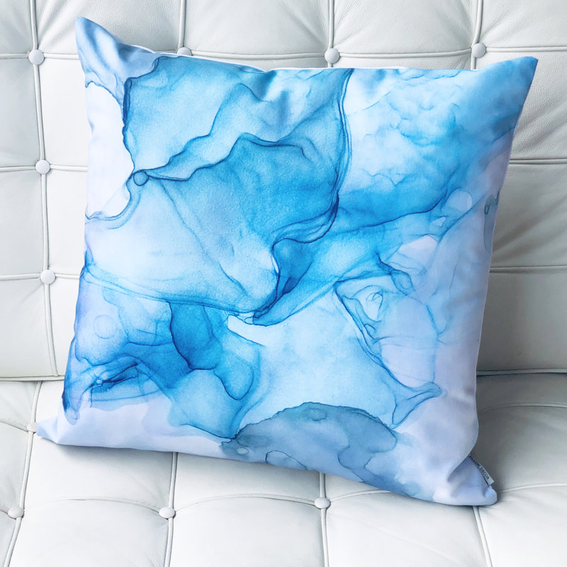 Housse de coussin Karalina Khyber, Bleu