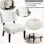 Boucle Oversized Chair, And Elegant, For Living Areas, 27W X 31D 34H, White Chair With Details, - Suits Different Areas-1193465138