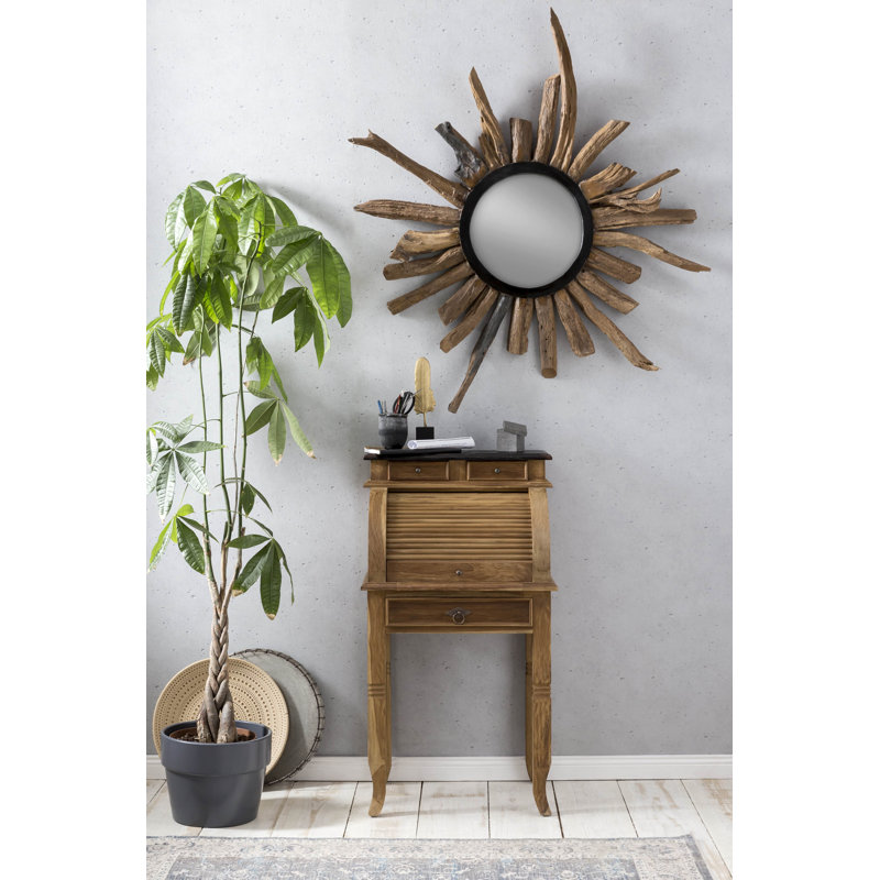 Lafrance Solid Wood Secretary Desk, Brown