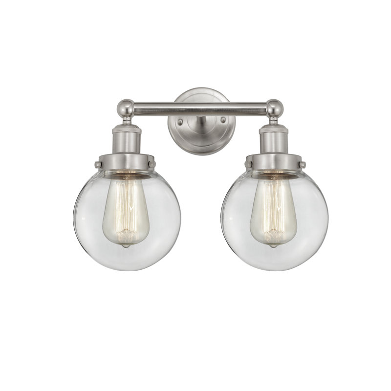 Alphonsa 2 - Light Dimmable Vanity Light, Clear, Brushed Satin Nickel
