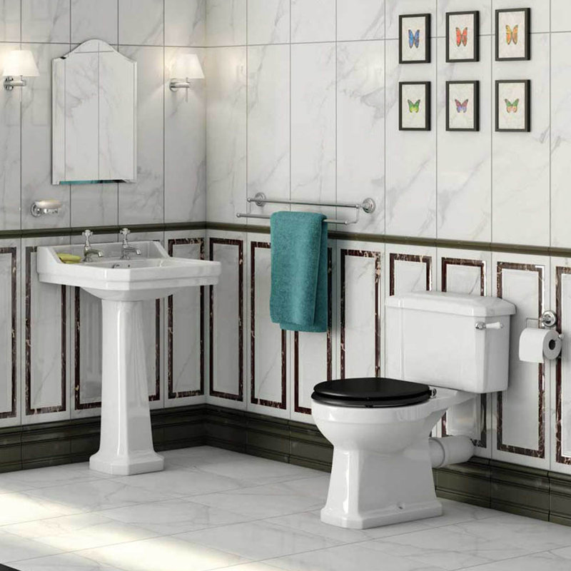 White Stone Courtez 506mm L x 610mm W White Ceramic Rectangular Sink with Overflow