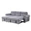 Canapé-lit modulaire réversible en tissu de velours l 96,5 po