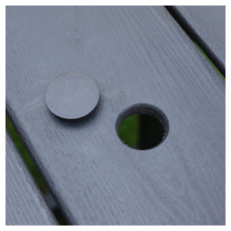 Table de salle à manger en HDPE, Noir