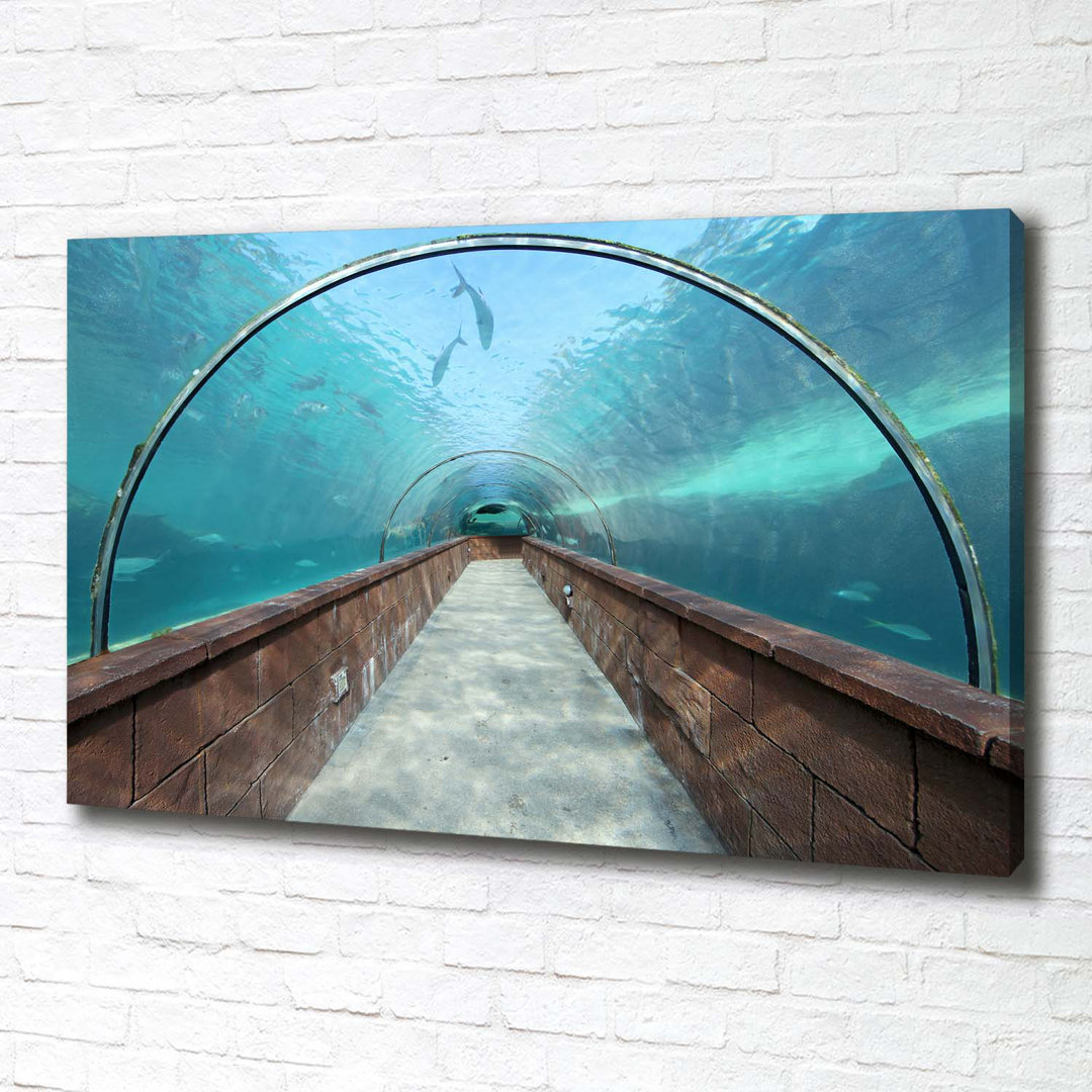 Der Tunnel des Aquariums - Kunstdrucke auf Leinwand