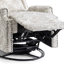 Upholstered Classic Wing Back Manual Handle Swivel Rock Glider Recliner with Naihead Trims-401058798