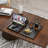 2 In 1 Sofa Armrest Table With Sliding And Removable Double Cup Holder - Foldable Sofa Armchair Storage Box