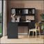 Bureau d'ordinateur avec huche, rangement spacieux et surface de travail spacieuse pour la vie moderne-1391902627