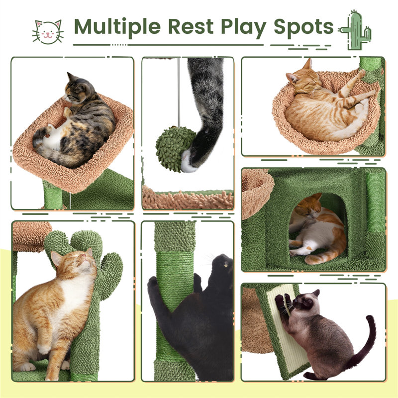 106.5 cm Height  Cactus Cat Tree