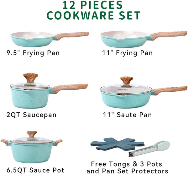 CG INTERNATIONAL TRADING 15 - Piece Non-Stick Aluminum Cookware Set