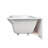 Kingston Brass Aqua Eden 66-Inch Acrylic Rectangular 3-Wall Alcove Tub-29272613