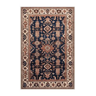 Machine Washable Persian Brown Area Rug