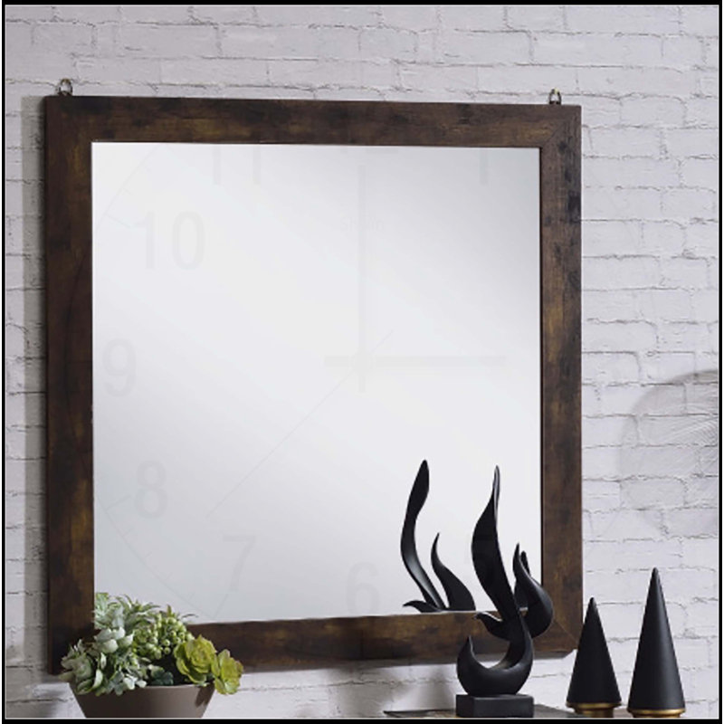 Juvanth Rustic Oak Finish Mirror