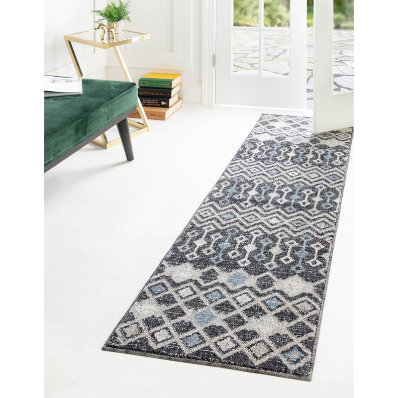 Abstract Indoor Rug, Runner 2' x 8'