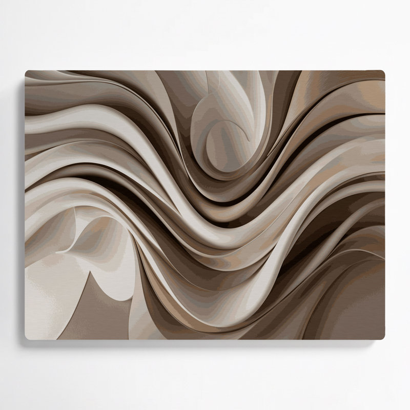 Art mural gris Biomorphic Abstraction 4, H 12 po x l 18 po