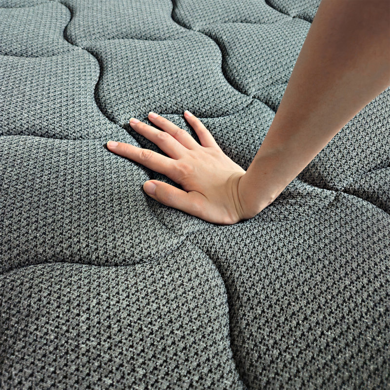 Matelas à ressorts ensachés hybride 12 po mi-ferme en mousse viscoélastique gélifiée, soulagement de la pression, isolement de mouvement, certifié CertiPUR-US