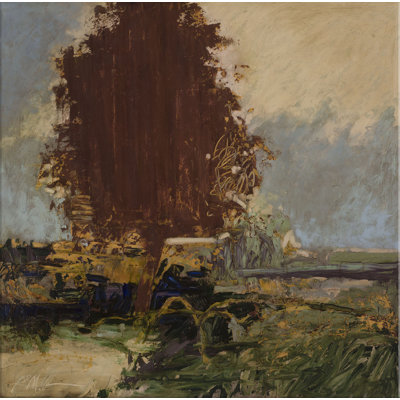 Landscape With Red Tree Print