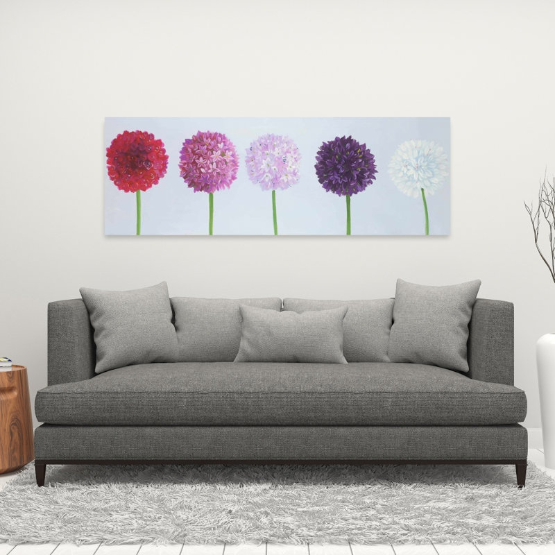 Toile romantique Dahlia Pomponowa | Décoration de chambre à coucher botanique