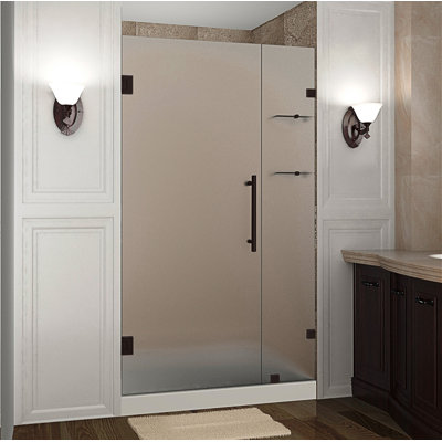 Porte de douche à charnière complètement sans cadre 36 x 72 Nautis GS