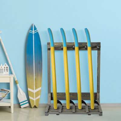 Damarco Wood Freestanding Ski/Surfboard Rack