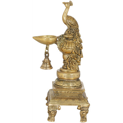 10.6'' H Brass Tabletop Tealight Holder