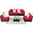 5 - Person Patio Conversation Sets with Cushions-401362959