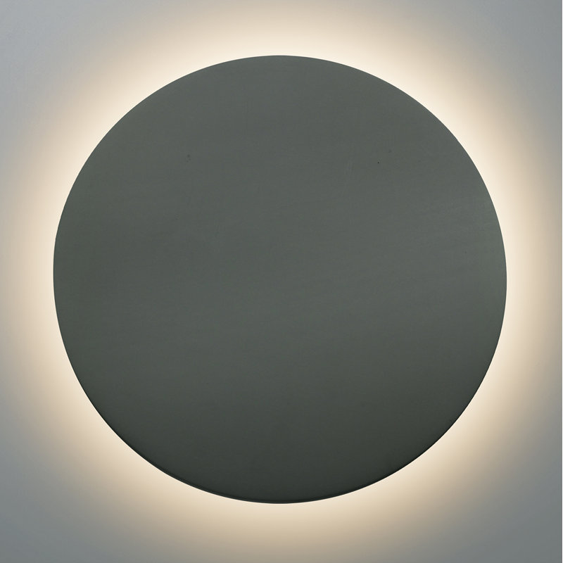 Ambiance - Round Backlit ADA Color Temperature Selectable LED Wall Sconce - Pewter Green- 16"W x 16"H, Pewter Green