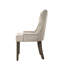 Ensemble de 2 chaises d'appoint en tissu beige et finition chêne vieilli Farren