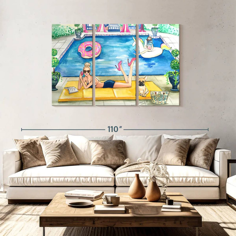 Gillard Summer Pool Party, 48" H x 74" W