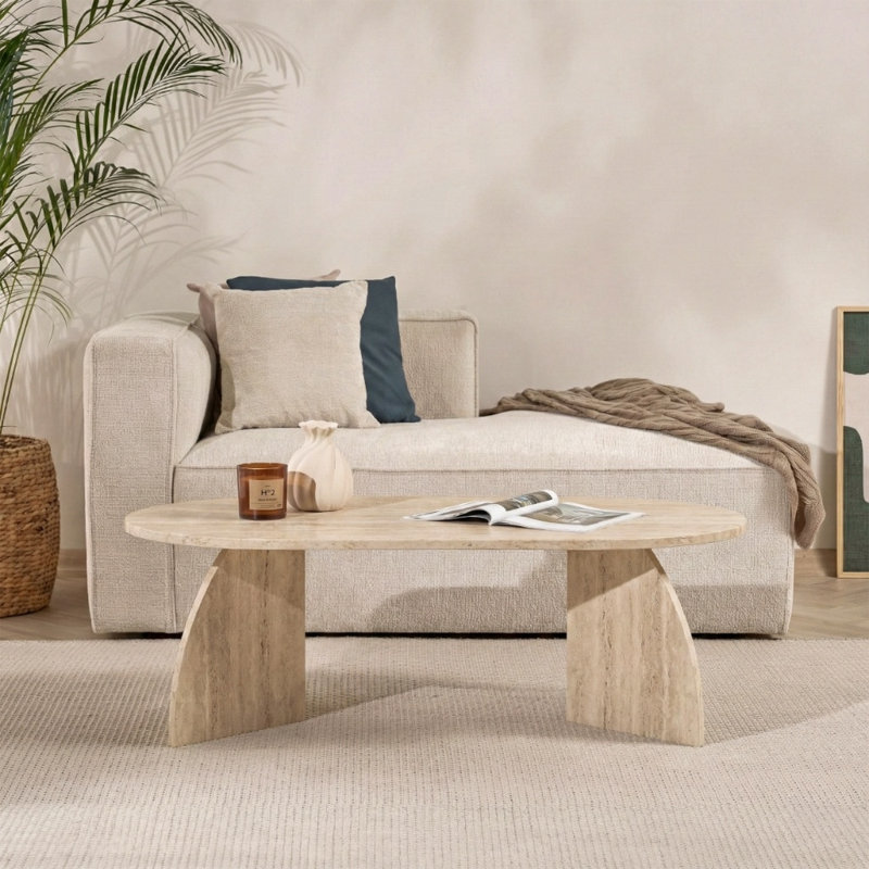 Coffee Table, Travertine