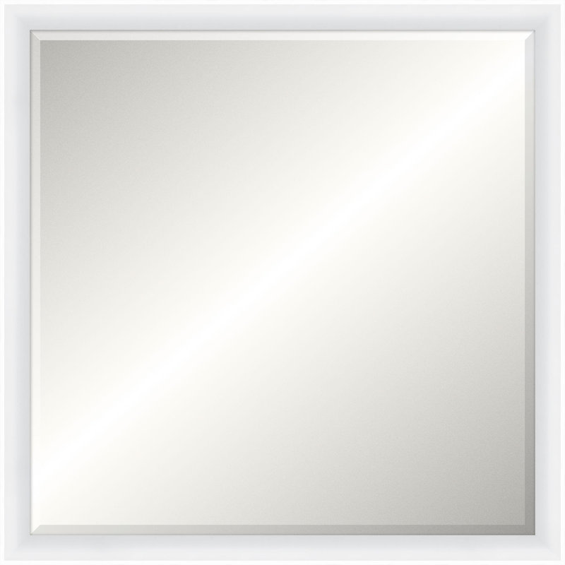 Summercove Solid Wood Beveled Mirror, 40" x 40", Square