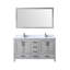 Ensemble de meuble-lavabo double 60 po x P 22 po Jacques, robinet et miroir 58 po-51245000-113024816