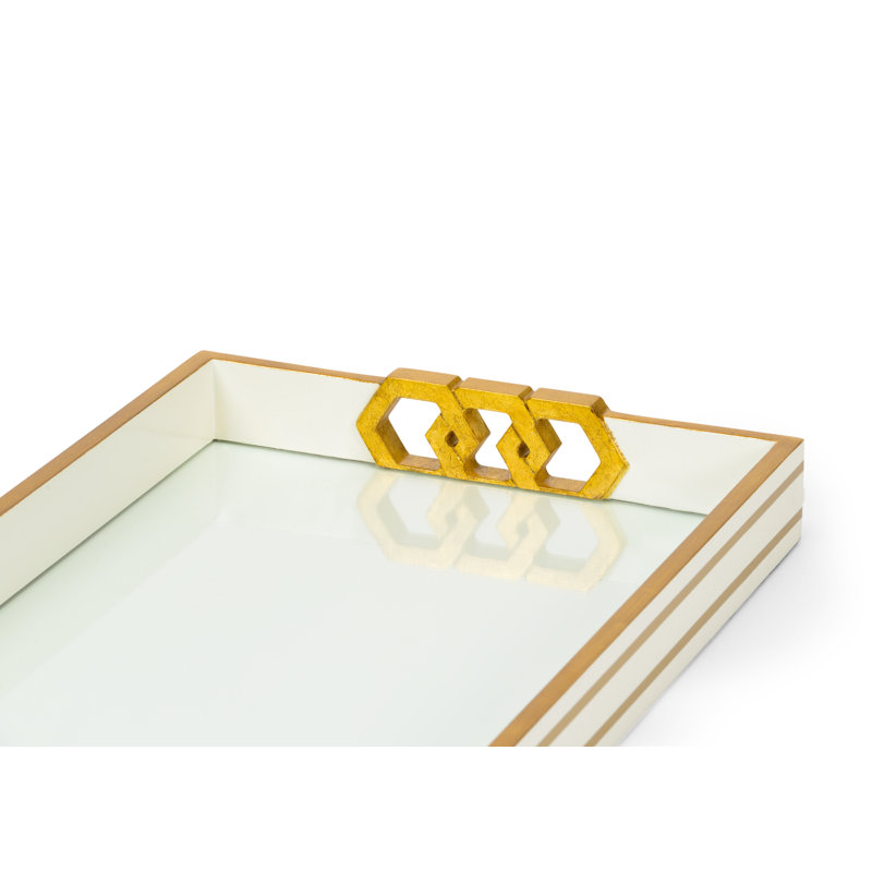 Copas Decorative Tray, White