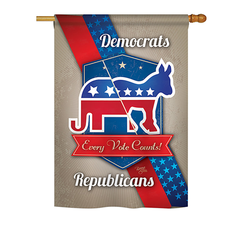 Drapeau de jardin en polyester 2 côtés tous les votes comptent, H 18,5 po x l 13 po