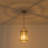 1-Light Cage Clear Glass Cylinder Single Pendant
