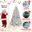 Arbre de Noël floqué avec 350 lumières UL et 35 pommes de pin naturelles-195781486