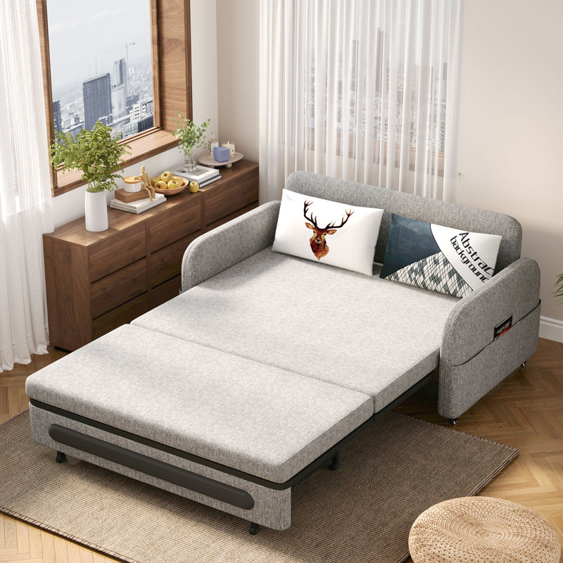 Dossier réglable avec canapé-lit escamotable avec rangement dissimulé, 2, 36.02"H x 61.61"W x 37"D