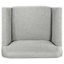 Chaise d'appoint compacte rétro avec accoudoirs sculpturaux