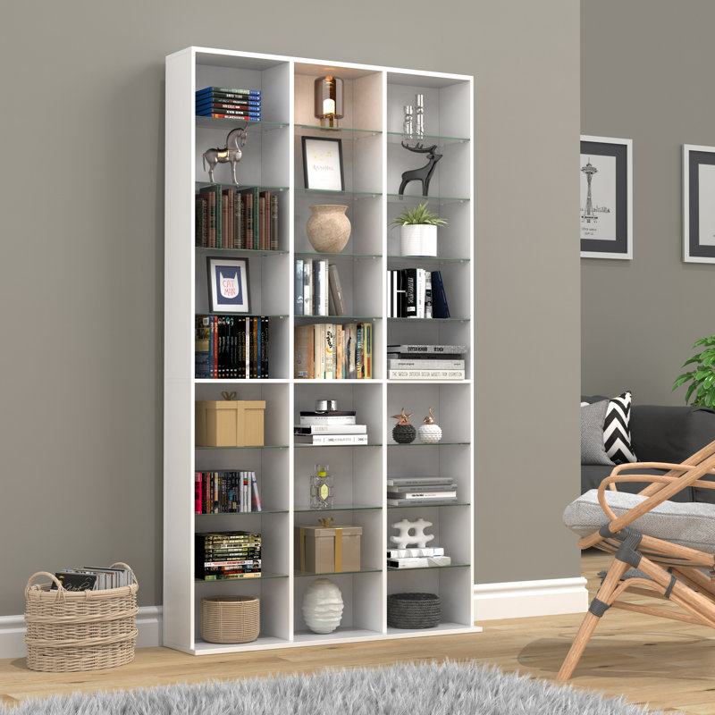 Renecia 181cm H x 102cm W Standard Bookcase, White