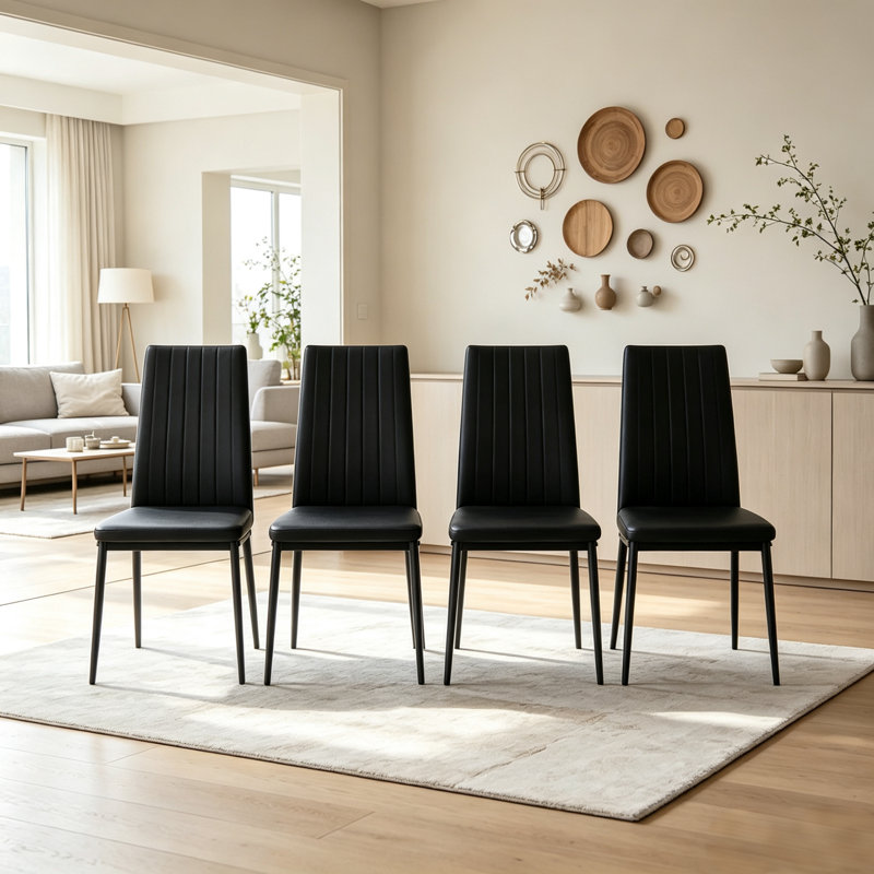 Leather Dining Chairs Set of 4