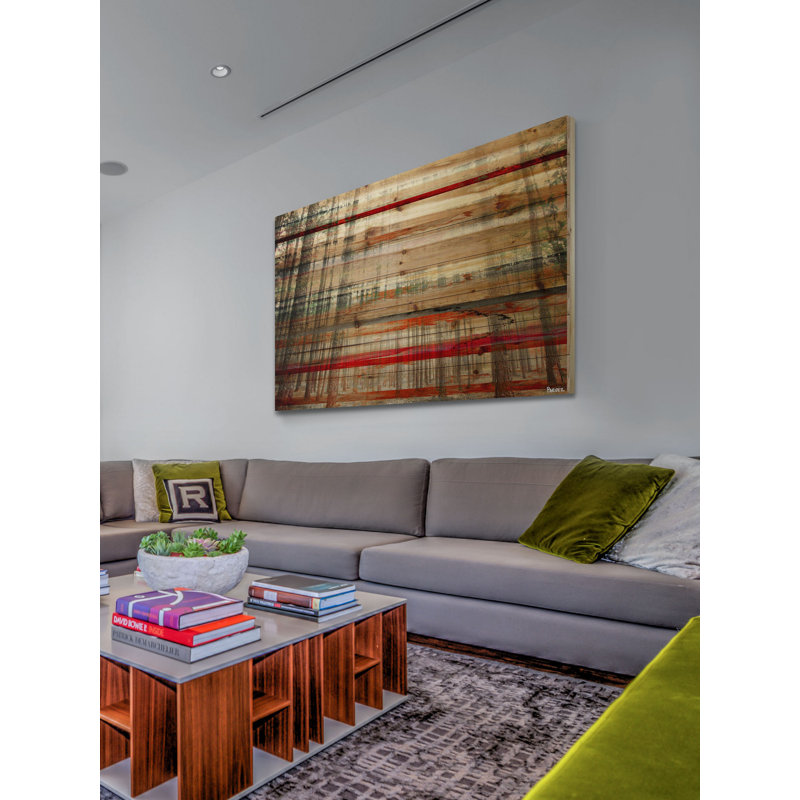 «Tree Maze» par Parvez Taj, reproduction d'art sur bois de pin naturel, H 30 po x l 45 po x P 1,5 po