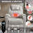 Polyester With Power Lift Function Recliner Chair, With Heavy-Duty Motion Mechanism With 8-Point Vibration With Massage Function And Lumbar With Heating Functioning, With USB Port And With Type-C Port Ports, Stainless Steel With Cup Holders-557637502