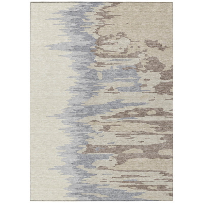 Tapis intérieur / extérieur beige Meleya , 5' x 7'6"