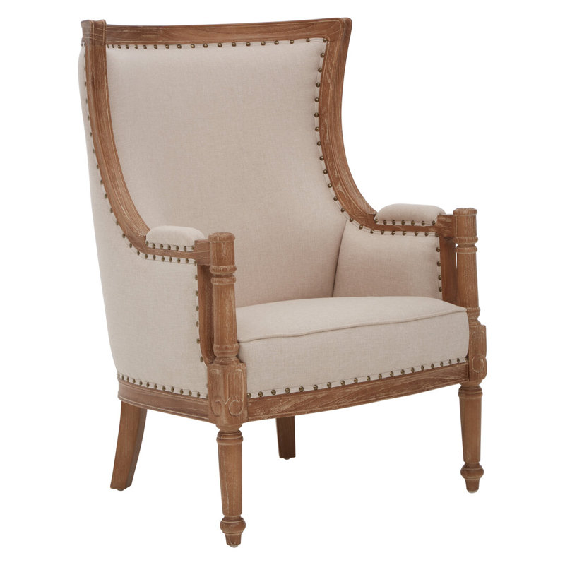 Upholstered Armchair, Cream