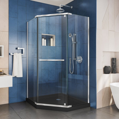 Cabine de douche sans cadre DreamLine Prism l 36 po x P 36 po x H 74,75 po