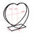 Deran 21.5'' W Metal Heart Shaped Firewood Log Rack