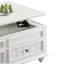Table basse blanche avec plateau relevable Manti