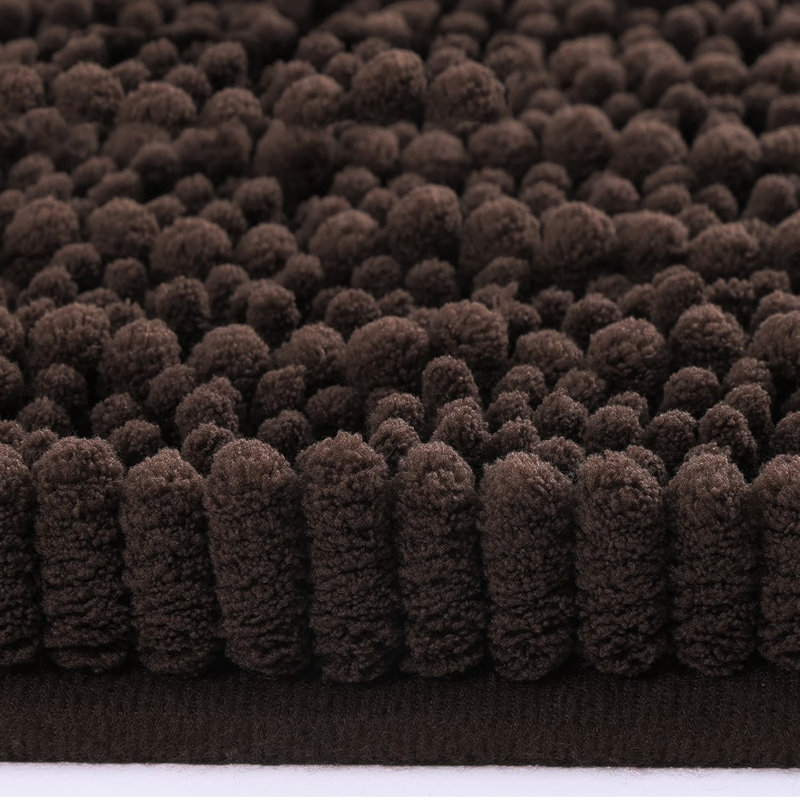 18"x18" - Soft Cozy Plush Chenille Toilet Seat Cover, Brown