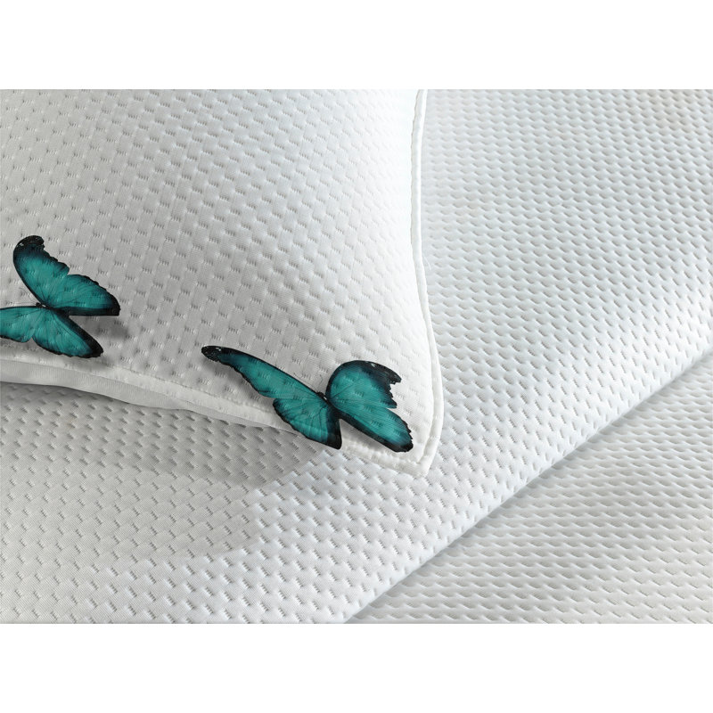 Butterflies Polyester Coverlet, Queen Bedspread + 2 Shams