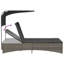 Double chaise longue avec auvent et rotin en polyester-246174886-246174904