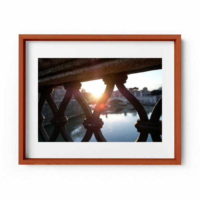 Bridging The Gap Print by Joseph Regan, 26" H x 36" W x 0.75" D, Cherry